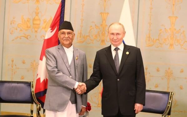 प्रधानमन्त्री ओली र रुसी महासङ्घका राष्ट्रपति पुटिनबीच भेटवार्ता