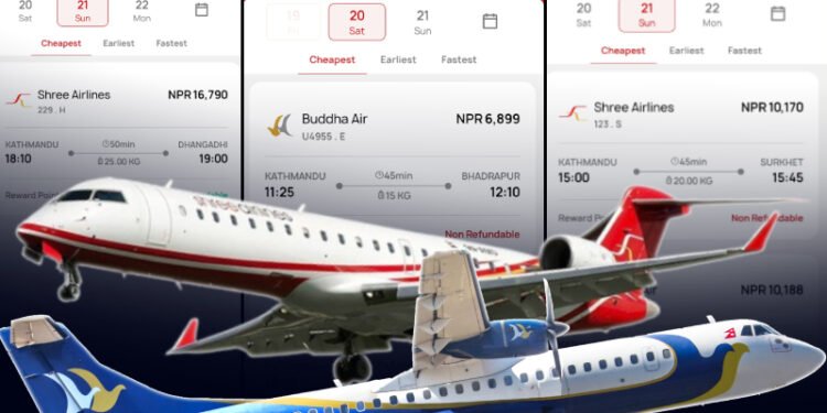 महँगियो हवाई भाडा, विमान कम्पनीले बेच्न थाले अधिकतम मूल्यमा टिकट