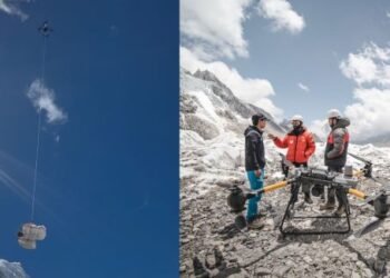 सगरमाथाको फोहर सङ्कलनमा ड्रोनको प्रयोग