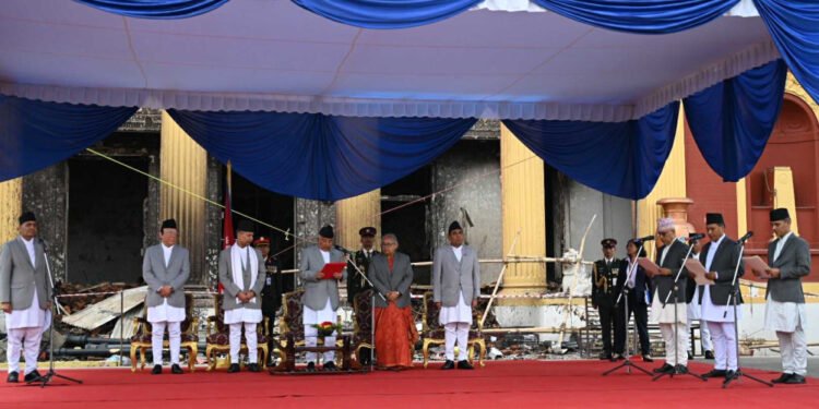 शीतल निवासमा तीन मन्त्रीले लिए शपथ, कार्की मन्त्रिपरिषद् विस्तार