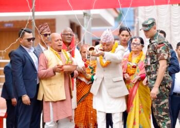 राष्ट्रपति पौडेलबाट गुह्येश्वरीमा अर्घ्यदान