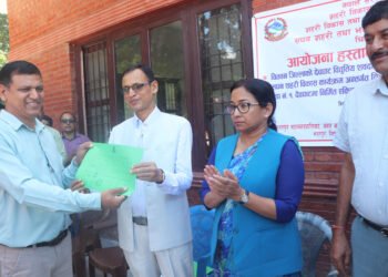 शवदाह भवनसहितका आयोजना भरतपुर महानगरलाई हस्तान्तरण