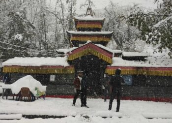 मुक्तिनाथ लगायत उपल्लो मुस्ताङमा हिमपात