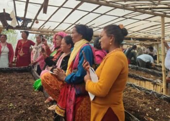 जैविकखेती प्रवर्द्धन गर्न गड्यौला मल उत्पादनमा जोड दिँदै पौवादुङमा