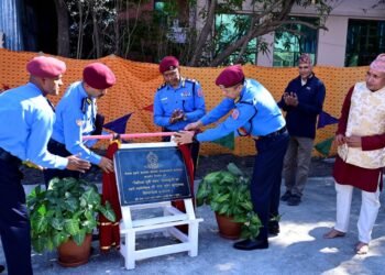 प्रहरी महानिरीक्षक खापुङ्गद्वारा किरिया पुत्री भवन शिलान्यास