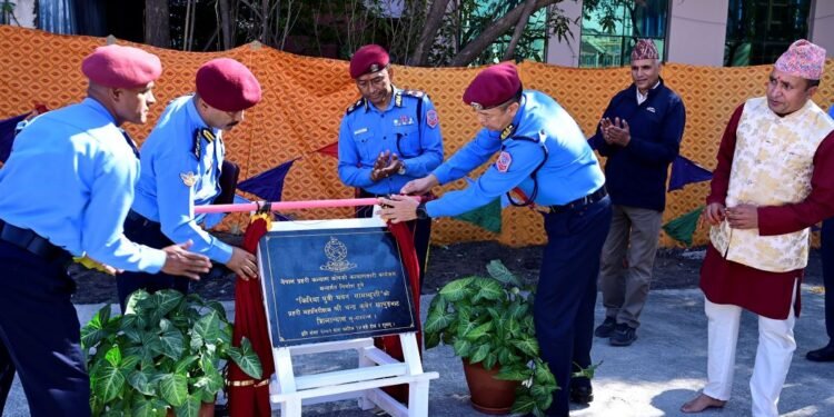 प्रहरी महानिरीक्षक खापुङ्गद्वारा किरिया पुत्री भवन शिलान्यास