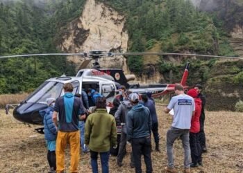 मनासलु क्षेत्रमा घाइते भएक पर्यटकको उद्वार