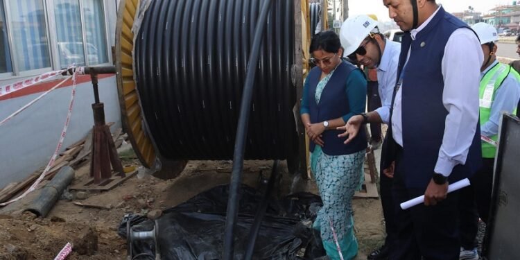 भूमिगत विद्युतीकरणको काम ८० प्रतिशत सम्पन्न