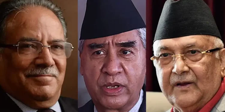 राष्ट्रपति पौडेलले तीन दलका शिर्ष नेताहरुसँग छलफल गर्दै