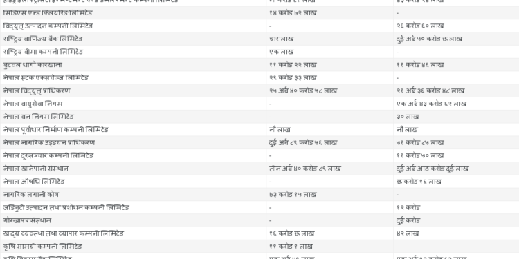 सार्वजनिक संस्थानमा गरेको करिब ४७ अर्ब लगानीको हिसाब गडबड