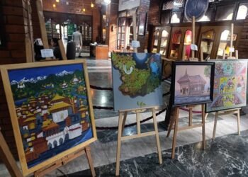 दश देशका कलाकारका चित्रकला प्रदर्शन