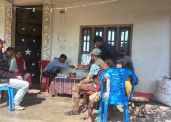 जलथलका सन्थाल समुदायमा नियमित बचत अभियान