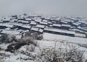 म्याग्दीको गुुर्जा र घोडेपानीमा हिमपात