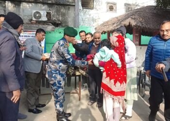 सशस्त्र प्रहरी दिवसमा कैदीबन्दीलाई न्याना कपडा वितरण