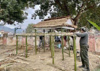 आदिवासी जनजाति महोत्सवः तीन जातिका नमुना घर निर्माण