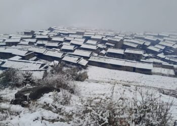 म्याग्दीको गुुर्जा र घोडेपानीमा हिमपात