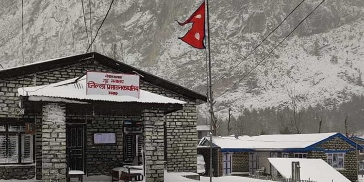 चालु आवको पहिलो त्रैमासिकमा जिल्ला प्रशासन कार्यालय मनाङ देशभरकै उत्कृष्ट