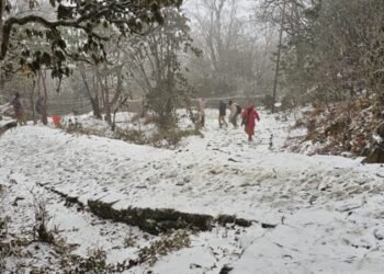 पाथीभरा क्षेत्रमा हिमपात