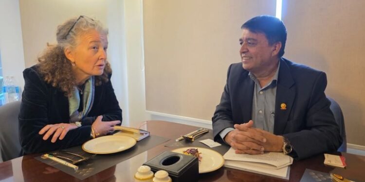 राष्ट्रसंघकी आवासीय संयोजक याहियासँग महासङ्घका अध्यक्ष ढकालको भेटवार्ता