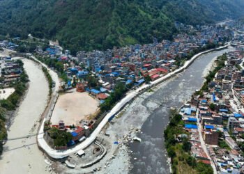 बेनीको चक्रपथलाई सुरक्षित बनाउन ‘रेलिङ’ राखियो