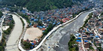 बेनीको चक्रपथलाई सुरक्षित बनाउन ‘रेलिङ’ राखियो