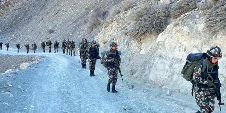 दार्चुलामा निर्वाचन सुरक्षाका लागि संयुक्त सुरक्षा गस्ती