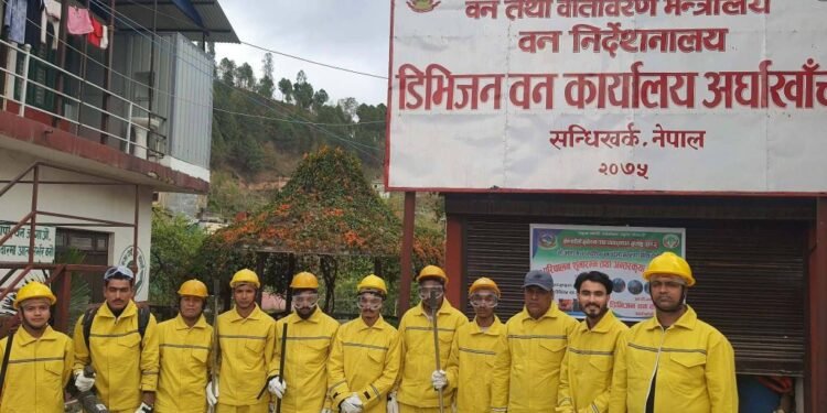 अर्घाखाँचीमा वन डढेलो नियन्त्रण गर्न टोली गठन