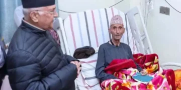 एमाले अध्यक्ष ओलीलाई पितृशोक