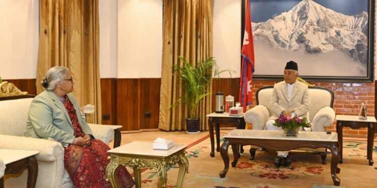 राष्ट्रपति पौडेललाई प्रधानमन्त्रीबाट निर्वाचनबारे जानकारी