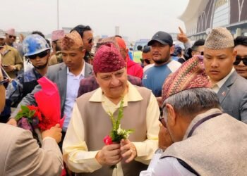 पोखरामा पूर्वराजा ज्ञानेन्द्रको भव्य स्वागत