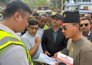 गृहमन्त्री गुरुङद्वारा नारायणगढ–बुटवल सडक खण्ड अनुगमन
