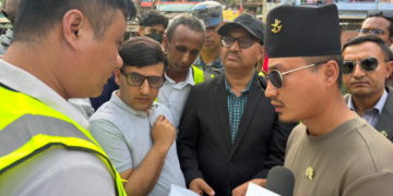 गृहमन्त्री गुरुङद्वारा नारायणगढ–बुटवल सडक खण्ड अनुगमन