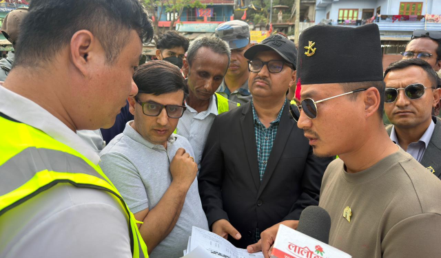 गृहमन्त्री गुरुङद्वारा नारायणगढ–बुटवल सडक खण्ड अनुगमन