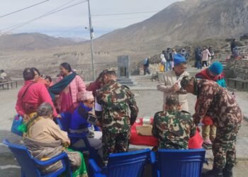 निःशुल्क स्वास्थ्य शिविरमा १६८ जना दर्शनार्थी पर्यटक लाभान्वित