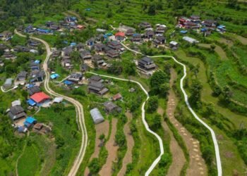 बिम गाउँमा पक्की पदमार्ग