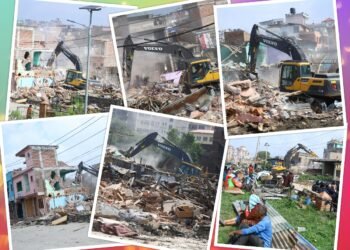 टेकु क्षेत्रमा चल्यो डोजर,सुकुम्बासी बस्ती हटाउन दोस्रो चरणको डोजर अभियान तीव्र (फोटो फिचर)
