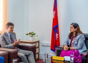स्वास्थ्यमन्त्री मेहतासँग अमेरिकाका कार्यवाहक राजदूतको शिष्टाचार भेट