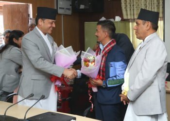 सगरमाथाको सफल आरोहण गरेका सांसद शेर्पा सम्मानित