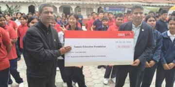 आईएमई लाइफ् इन्स्योरेन्सद्वारा समता एजुकेशन फाउन्डेसनलाई  रु. ५ लाख सहयोग
