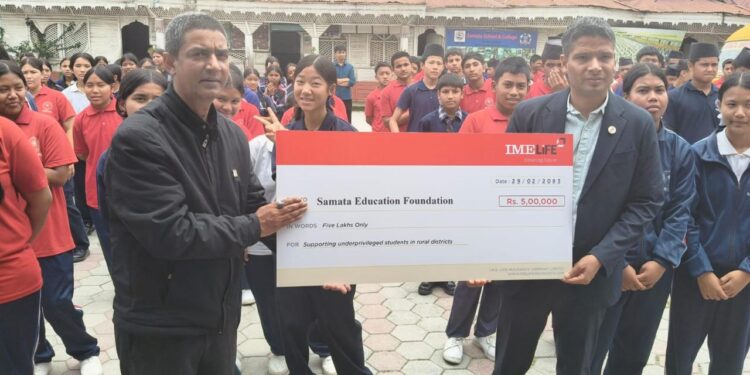आईएमई लाइफ् इन्स्योरेन्सद्वारा समता एजुकेशन फाउन्डेसनलाई  रु. ५ लाख सहयोग