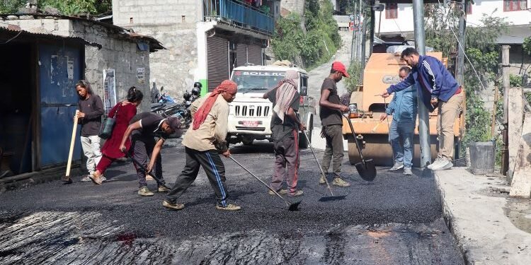 दरवाङमा सडक पुगेको १९ वर्षपछि कालोपत्र