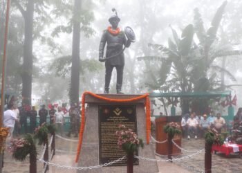 सोमेश्वरगढीमा प्रधानसेनापति अभिमानसिंहको शालिक अनावरण