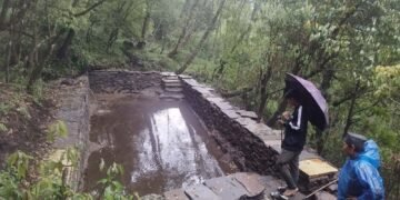 म्याग्दीका वनमा ‘रिचार्ज’ पोखरी