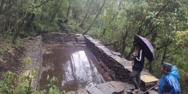 म्याग्दीका वनमा ‘रिचार्ज’ पोखरी