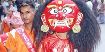 ढोल–झ्याम्टासँगै जाग्दैछ पाल्पाको लाखे संस्कृति