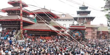 इन्द्रध्वजोत्थान सम्पन्नः इन्द्रजात्राको औपचारिक कार्यक्रम सुरु