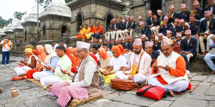 अकाल मृत्यु निवारणको कामनासहित बाढीमा दिवंगतप्रति सामूहिक धार्मिक अनुष्ठान