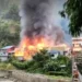 ताप्लेजुङको मेरिङदेनमा भीषण आगलागी, १० घर जलेर नष्ट