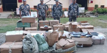 पचास लाखभन्दा बढीका मोबाइलका सामान गौरमा बरामद