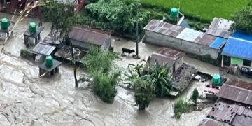 सेतीवेणी बजारका २६ घर डुबानमा, प्रभावितलाई विद्यालयमा राखियो